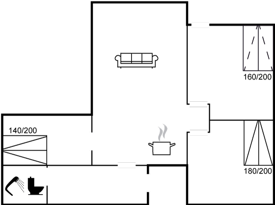 Grundriss Ferienhaus 90-0480 in Nyköbing, Sj.