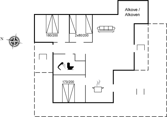 Grundriss Ferienhaus 90-0482 in Nyköbing, Sj.