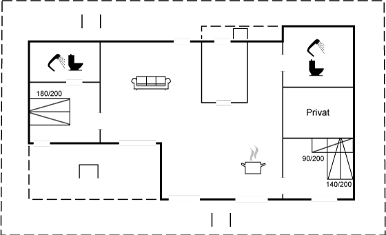 Grundriss Ferienhaus 90-0524 in Nyköbing, Sj.