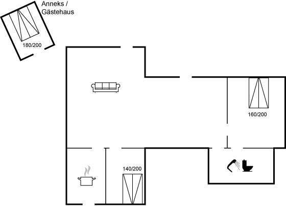 Grundriss Ferienhaus 90-0546 in Nyköbing, Sj.