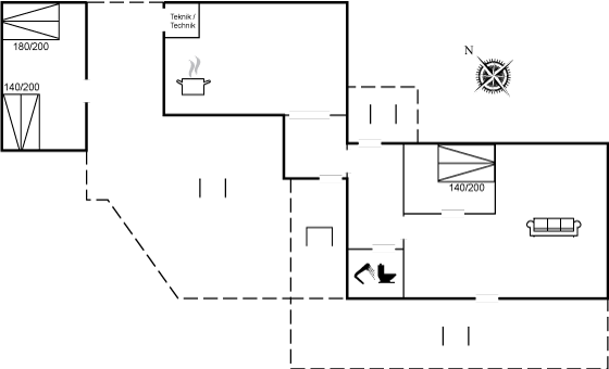 Grundriss Ferienhaus 90-0548 in Nyköbing, Sj.