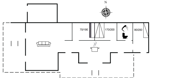 Grundriss Ferienhaus 90-0554 in Nyköbing, Sj.