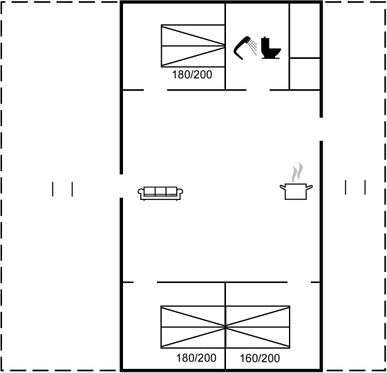 Grundriss Ferienhaus 90-1556 in Själlands Odde