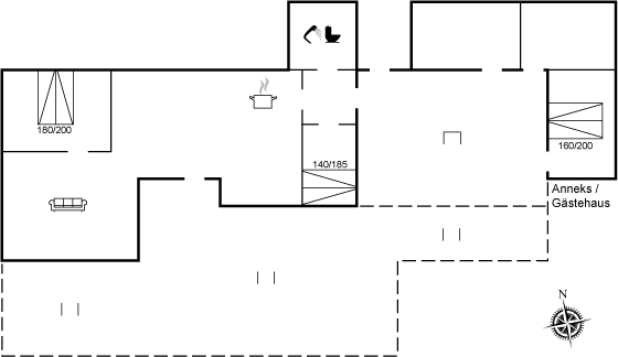 Grundriss Ferienhaus 90-1563 in Själlands Odde
