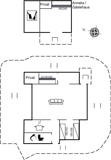 Grundriss Ferienhaus 90-2531 in Sejerö Bugt