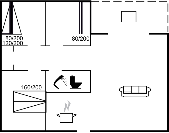 Grundriss Ferienhaus 90-2551 in Sejerö Bugt