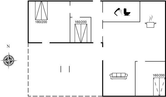 Grundriss Ferienhaus 90-2553 in Sejerö Bugt
