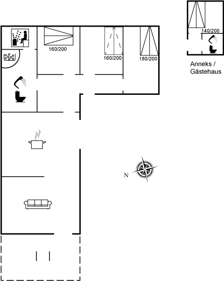 Grundriss Ferienhaus 90-2563 in Sejerö Bugt