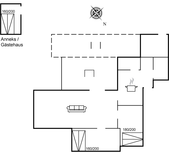 Grundriss Ferienhaus 90-2565 in Sejerö Bugt