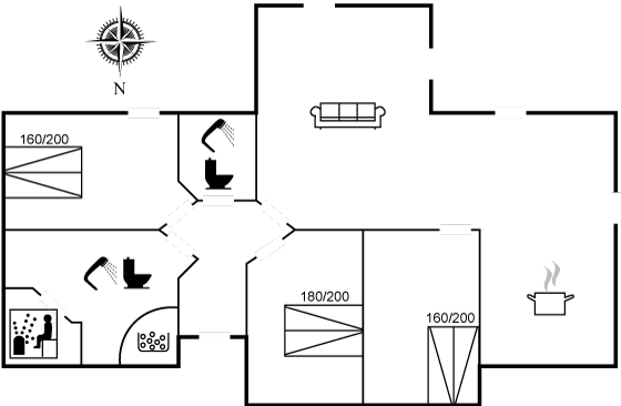 Grundriss Ferienhaus 90-2570 in Sejerö Bugt