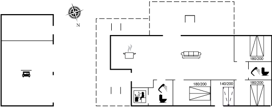 Grundriss Ferienhaus 90-3050 in Sejerö Bugt