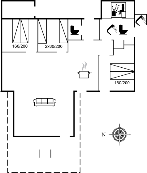 Grundriss Ferienhaus 90-3053 in Sejerö Bugt