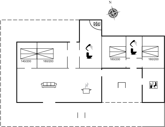 Grundriss Ferienhaus 90-3055 in Sejerö Bugt