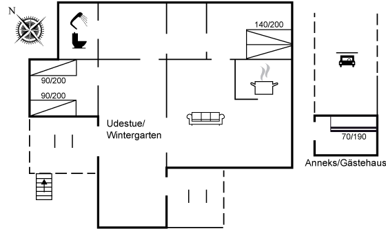 Grundriss Ferienhaus 90-3061 in Sejerö Bugt