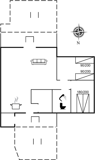 Grundriss Ferienhaus 90-3065 in Sejerö Bugt