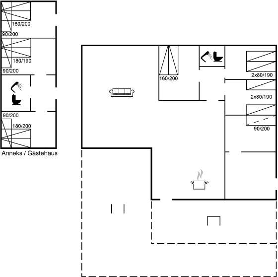 Grundriss Ferienhaus 90-3525 in Sejerö Bugt