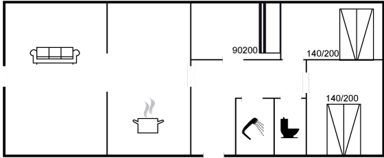 Grundriss Ferienhaus 90-4045 in Ordrup/Veddinge