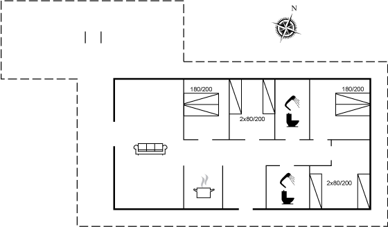 Grundriss Ferienhaus 90-4056 in Ordrup/Veddinge