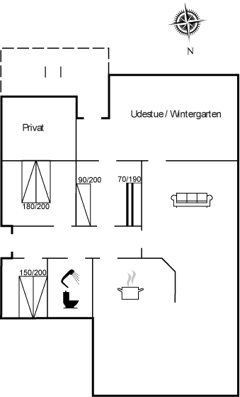 Grundriss Ferienhaus 90-4506 in Havnsö/Eskebjerg Vesterlyng