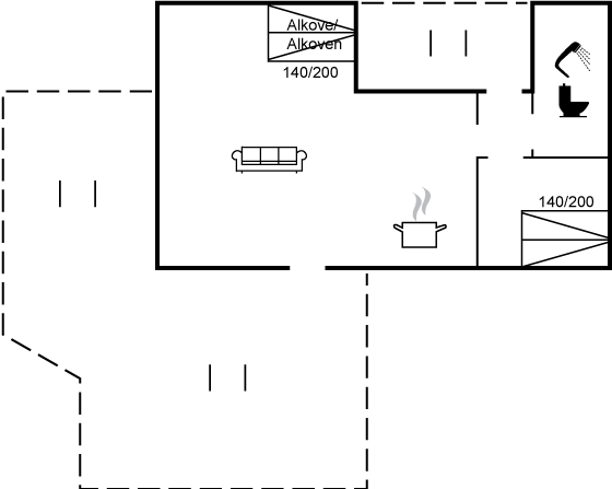 Grundriss Ferienhaus 90-4526 in Havnsö/Eskebjerg Vesterlyng