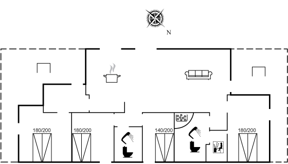 Grundriss Ferienhaus 90-4527 in Havnsö/Eskebjerg Vesterlyng