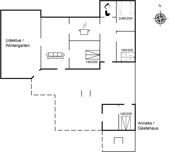 Grundriss Ferienhaus 90-4528 in Havnsö/Eskebjerg Vesterlyng