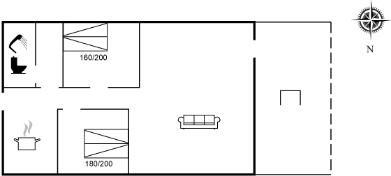 Grundriss Ferienhaus 90-4810 in Havnsö/Eskebjerg Vesterlyng