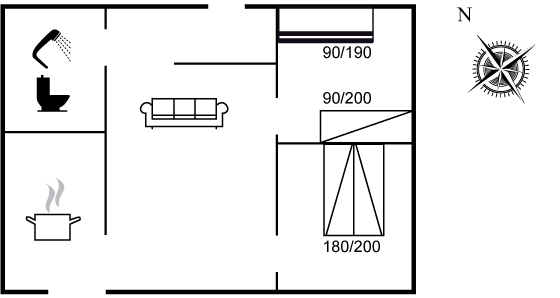 Grundriss Ferienhaus 91-3037 in Kelstrup Strand