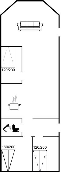 Grundriss Ferienhaus 92-5024 in Fakse Ladeplads