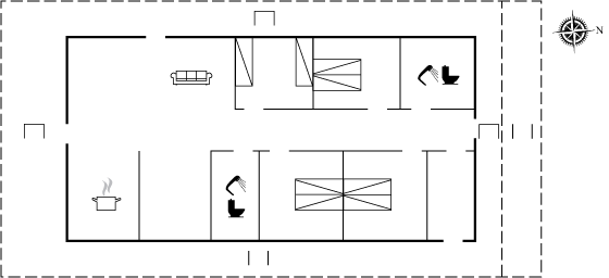 Grundriss Ferienhaus 93-0726 in Hornbäk