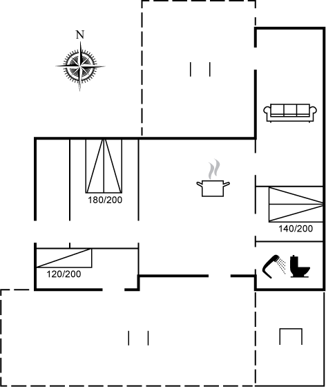 Grundriss Ferienhaus 93-0735 in Hornbäk