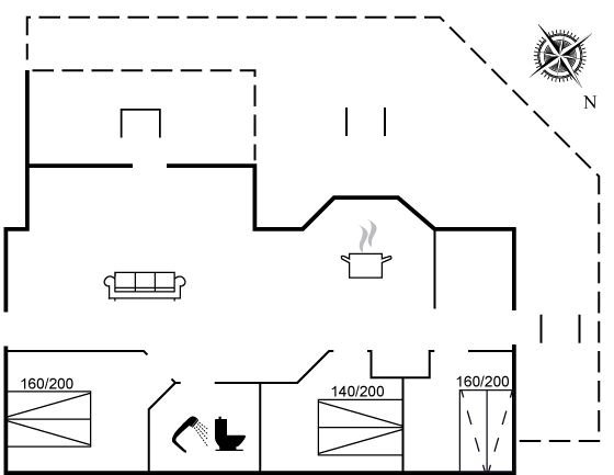 Grundriss Ferienhaus 93-0761 in Hornbäk