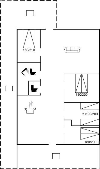 Grundriss Ferienhaus 93-1054 in Dronningmölle
