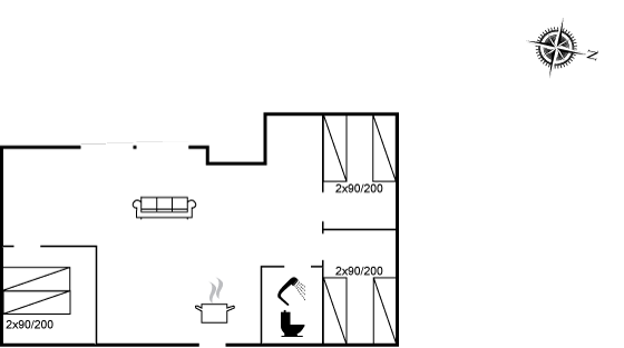 Grundriss Ferienhaus 93-1109 in Dronningmölle