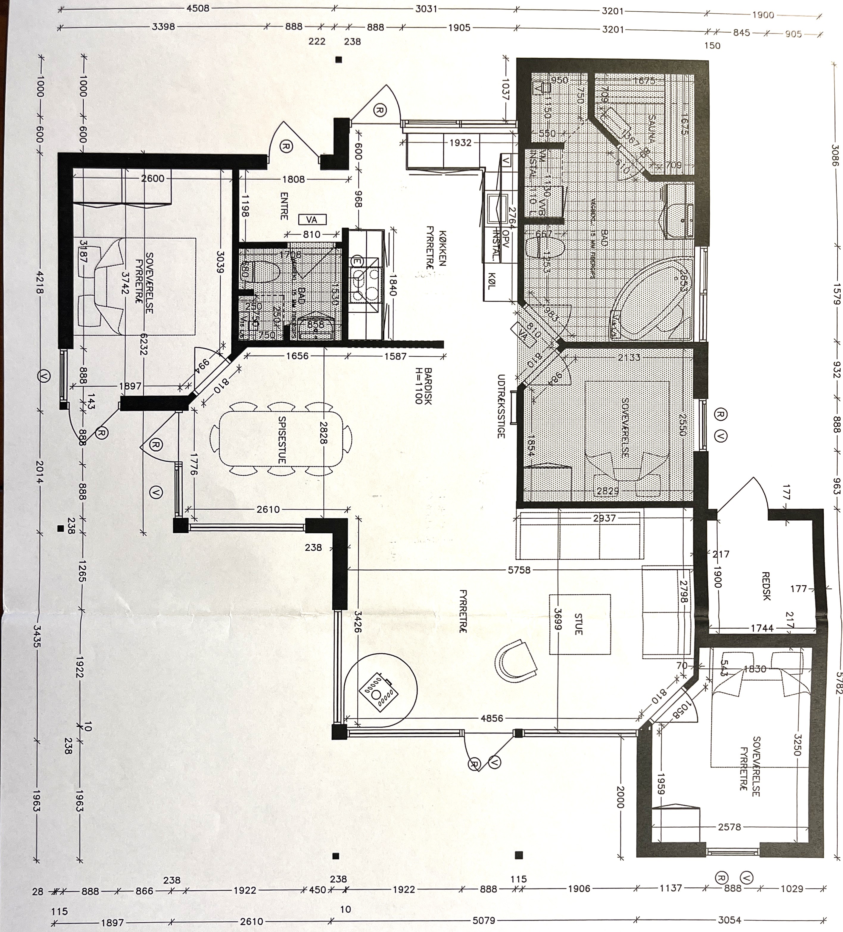 Grundriss Ferienhaus 93-1822 in Smidstrup Strand