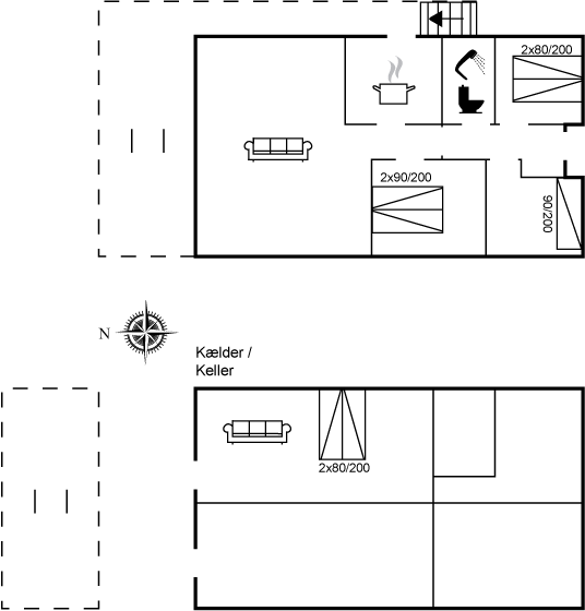 Grundriss Ferienhaus 93-1859 in Smidstrup Strand