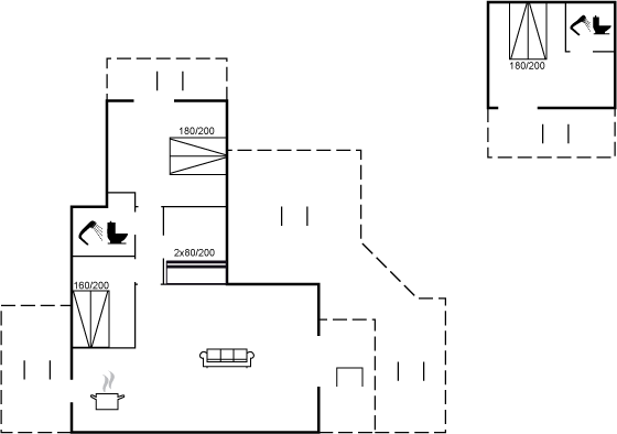 Grundriss Ferienhaus 93-1860 in Smidstrup Strand
