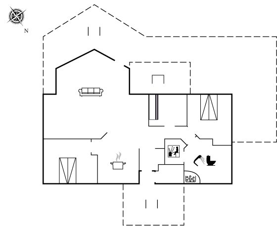 Grundriss Ferienhaus 93-2096 in Vejby Strand