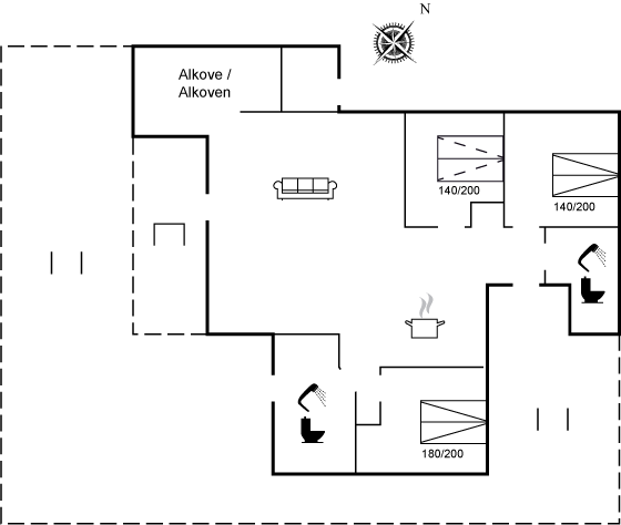 Grundriss Ferienhaus 93-2109 in Vejby Strand
