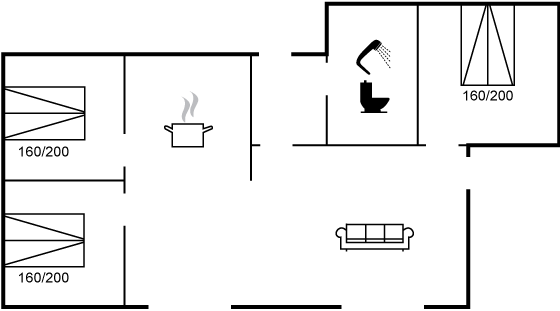 Grundriss Ferienhaus 93-2112 in Vejby Strand