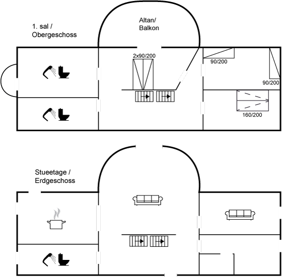 Grundriss Ferienhaus 95-0262 in Arnager