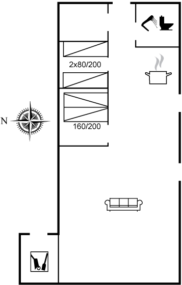 Grundriss Ferienhaus 95-0263 in Arnager