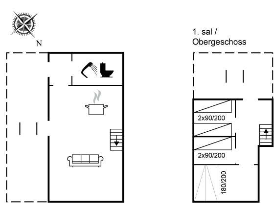 Grundriss Ferienhaus 95-0264 in Arnager