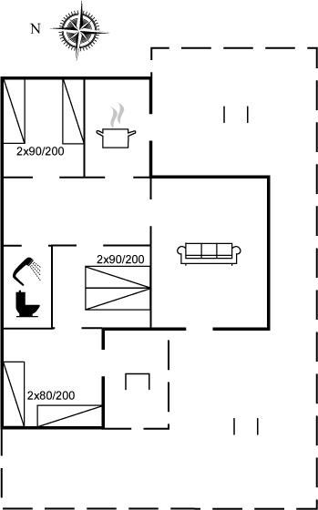 Grundriss Ferienhaus 95-0531 in Sömarken