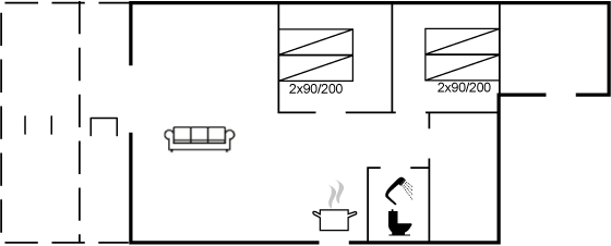 Grundriss Ferienhaus 95-0543 in Sömarken