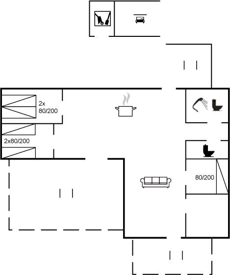 Grundriss Ferienhaus 95-0544 in Sömarken