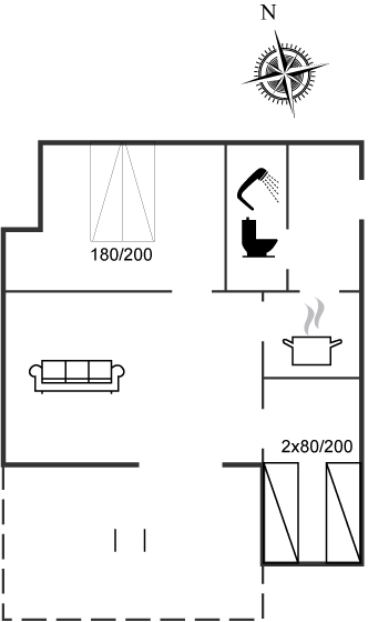 Grundriss Ferienhaus 95-0567 in Sömarken