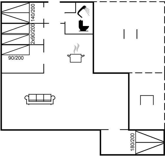 Grundriss Ferienhaus 95-0594 in Sömarken