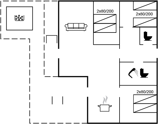 Grundriss Ferienhaus 95-0596 in Sömarken
