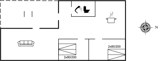 Grundriss Ferienhaus 95-0608 in Sömarken